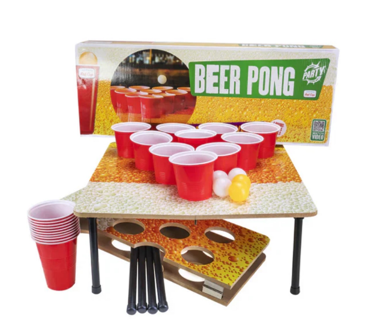 Jedinečná pivná hra s pohármi a loptičkami